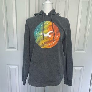HOLLISTER Grey Mens Hoodie size Medium